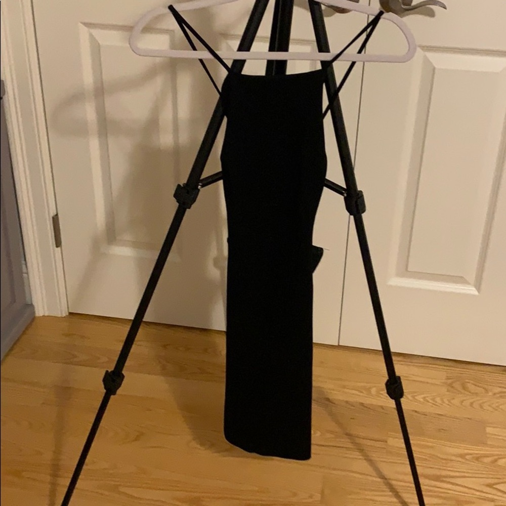 black bodycon mini dress